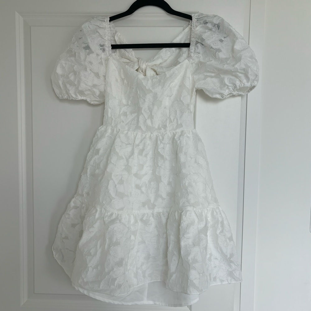 White Floral Dress from Honey